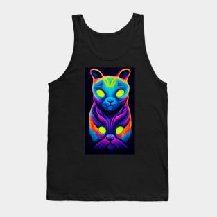 Trippy Psychedelic Cat Tank Top